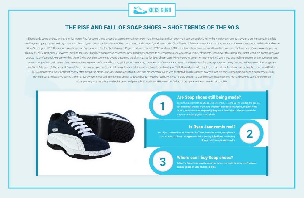 The Rise And Fall of Soap Shoes &#8211; Shoe Trends of the 90&#8217;s